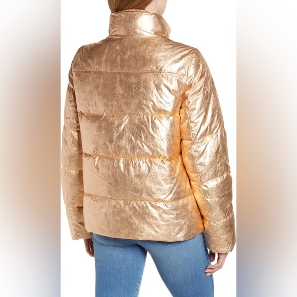 *Last Chance* J.Crew Metallic Puffer Jacket with PrimaLoft Rose Gold 🤍 - Picture 4 of 6